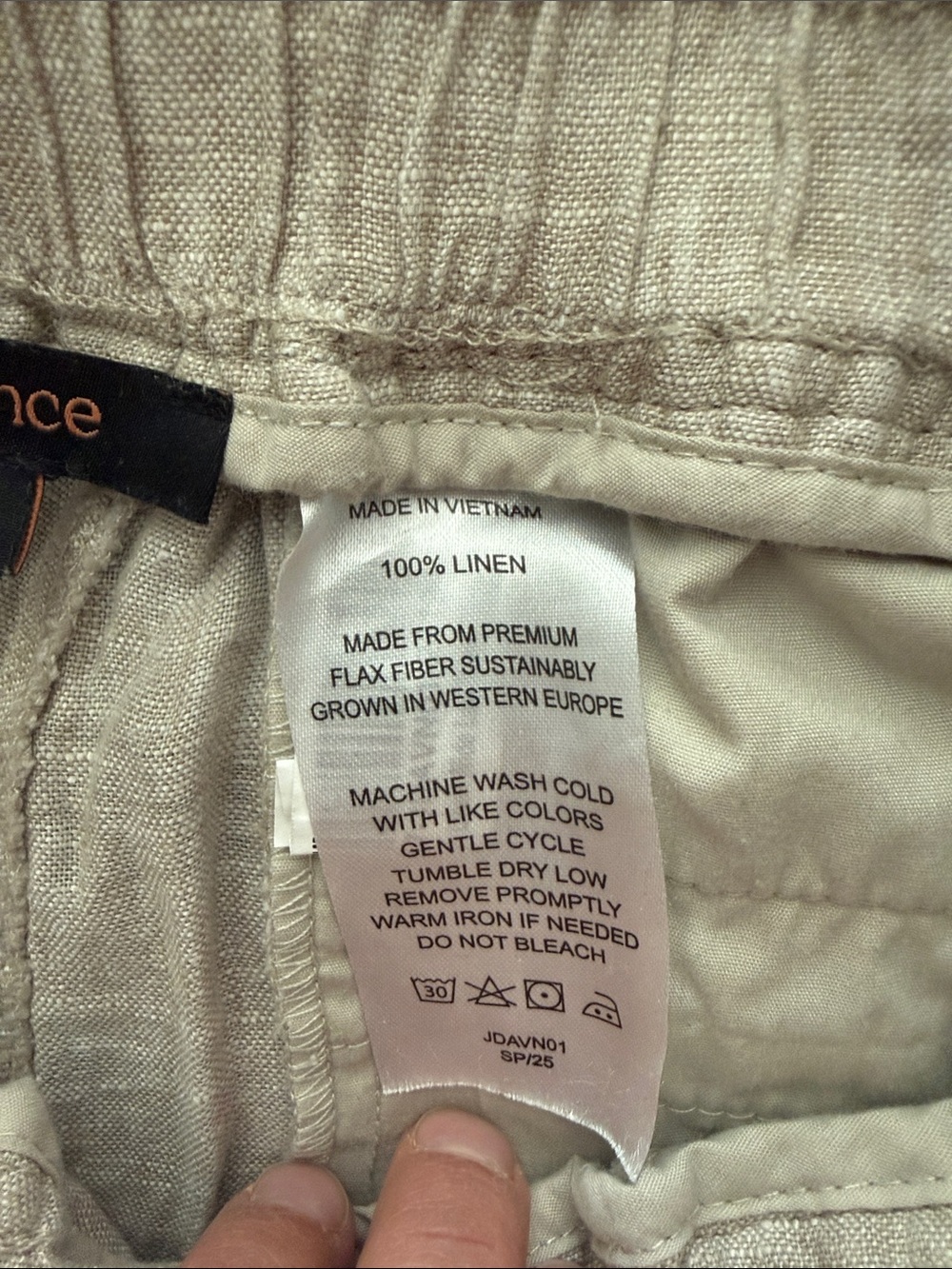 Quince Women's 100% Linen pants in Beige - Picture 4 of 4